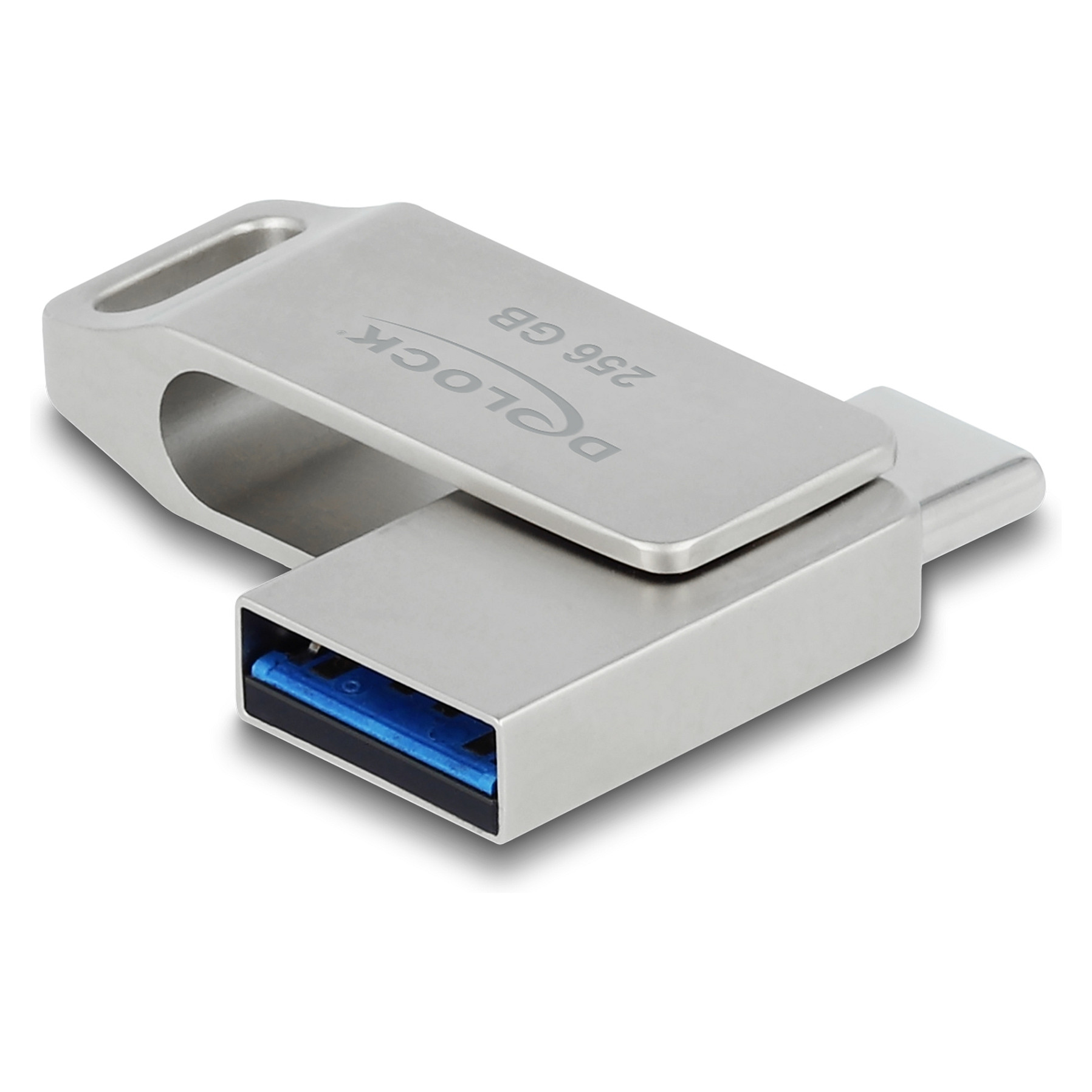 USB stick DELOCK USB-C + Type-A (256GB, 5Gbps, metalno kućište)-0