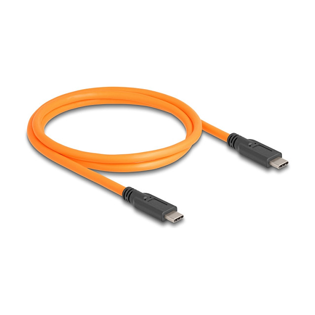 USB-C kabel DELOCK 87959 (USB-C na USB-C, 5Gbps, 1m, za Tethered Shooting, narančasti)