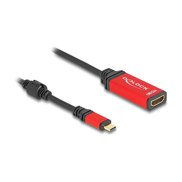 USB-C na HDMI adapter DELOCK 60053 (8K 60Hz, DP Alt Mode, HDR, crveni)