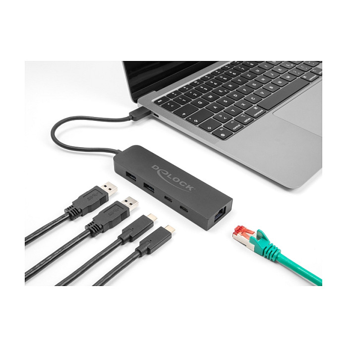 USB-C Hub DELOCK 64110 (3x USB 10Gbps, 2.5GbE LAN, PD 85W)-1