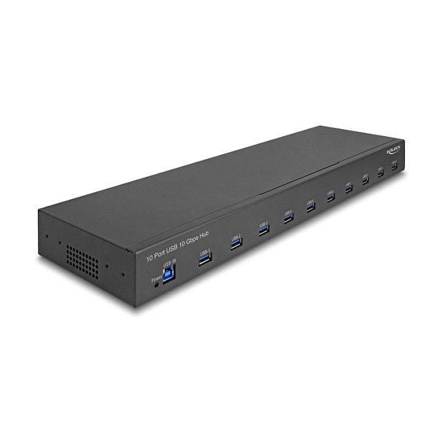 Industrijski USB hub DELOCK (10x USB-A 10Gbps, 19" Rack)