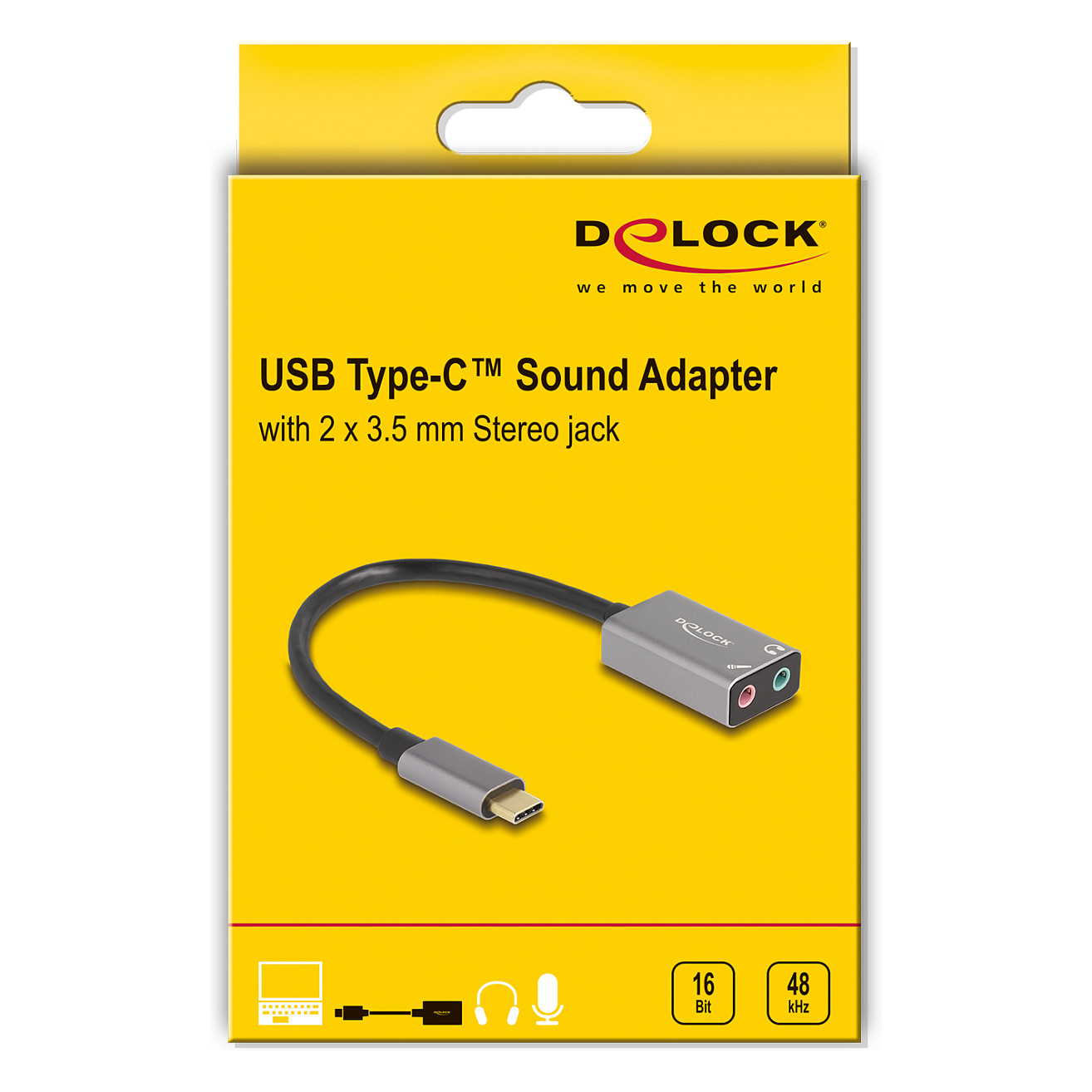 USB-C zvučna kartica / audio adapter DELOCK 67071 (USB-C na 2x 3.5mm)-2