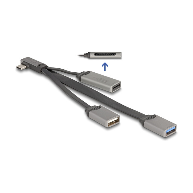 USB-C Hub DELOCK (2x USB, SD/Micro SD čitač kartica)-1