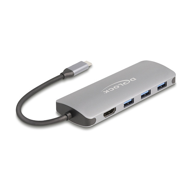 USB-C Hub DELOCK 64323 (7-portni, 10Gbps, 4K@60Hz HDMI, PD 90W)