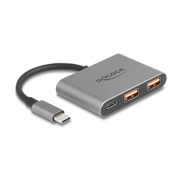 USB-C Hub DELOCK 64337 (3-port, 1x USB-C, 2x USB-A, 10Gbps)