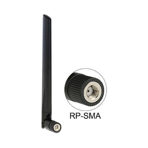 Antena DELOCK WLAN RP-SMA (802.11ac/a/h/b/g/n, 3-5 dBi, omnidirekcijska, crna)-0