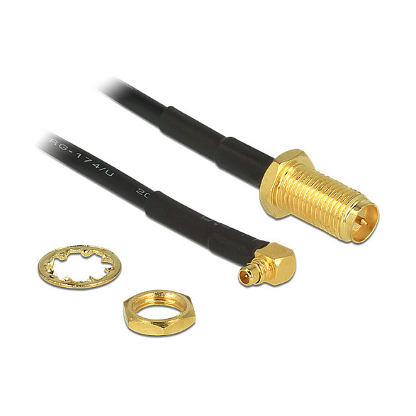 ANTENSKI KABEL DELOCK 88936 (RP-SMA (Ž) na MMCX (M) 90°, 32cm)