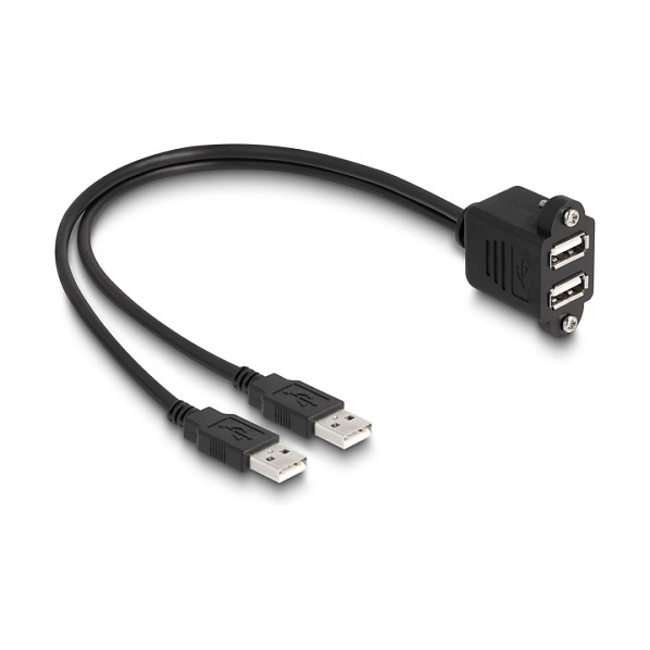 USB 2.0 kabel za ugradnju DELOCK 88105 (2x USB-A M na 2x USB-A Ž, 1m)