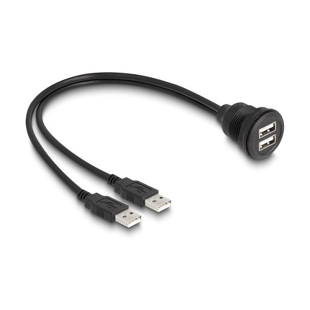 Ugradbeni USB 2.0 kabel DELOCK 88104 (2x USB-A M na 2x USB-A Ž, 1m)