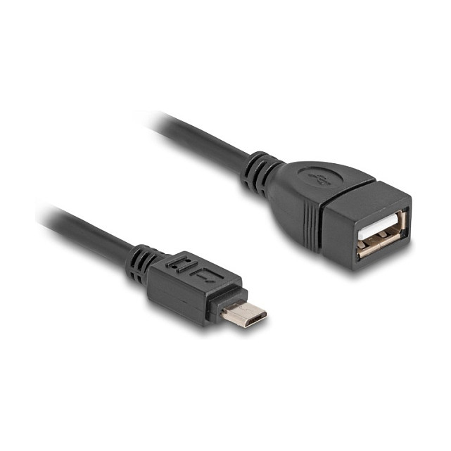 USB OTG kabel DELOCK 83018 (USB-A Ž na Micro USB M, 11cm)