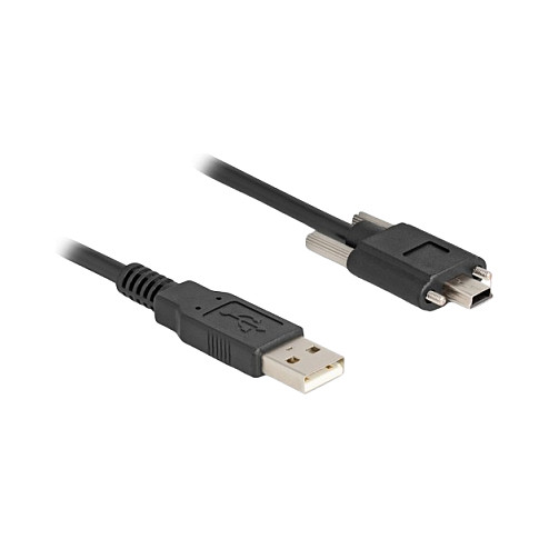 USB 2.0 kabel DELOCK 80478 (USB-A na Mini-B, s vijcima, 1m)-0