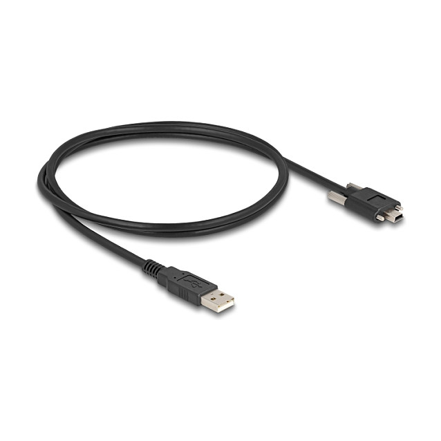 USB 2.0 kabel DELOCK 80478 (USB-A na Mini-B, s vijcima, 1m)-1