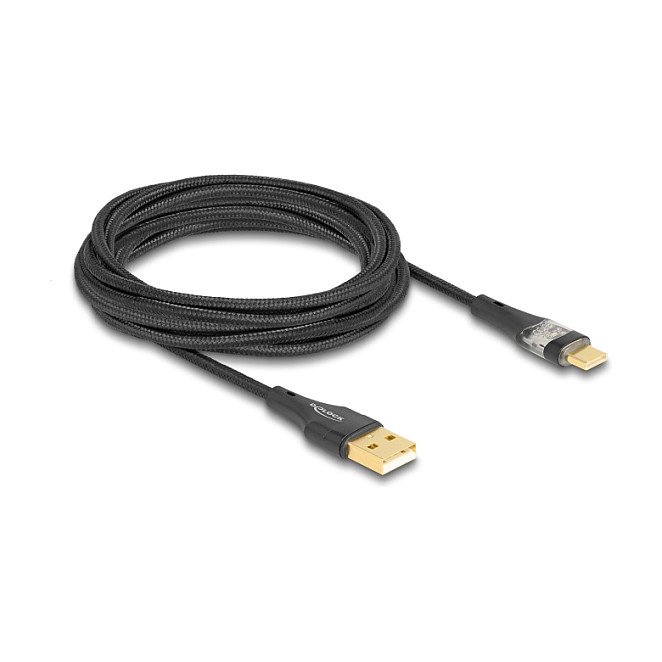 USB-C kabel DELOCK 80762 (USB-A na USB-C, 2.0, 60W, 3m, prozirni)-0