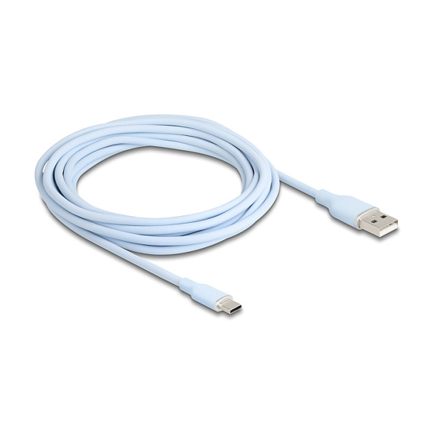 USB-C kabel DELOCK (USB-A na USB-C, 4m, silikonski, plavi)
