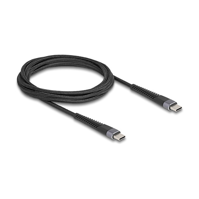 USB-C kabel DELOCK 81125 (USB-C na USB-C, 2.0, 60W, 2m, pojačana zaštita od savijanja)