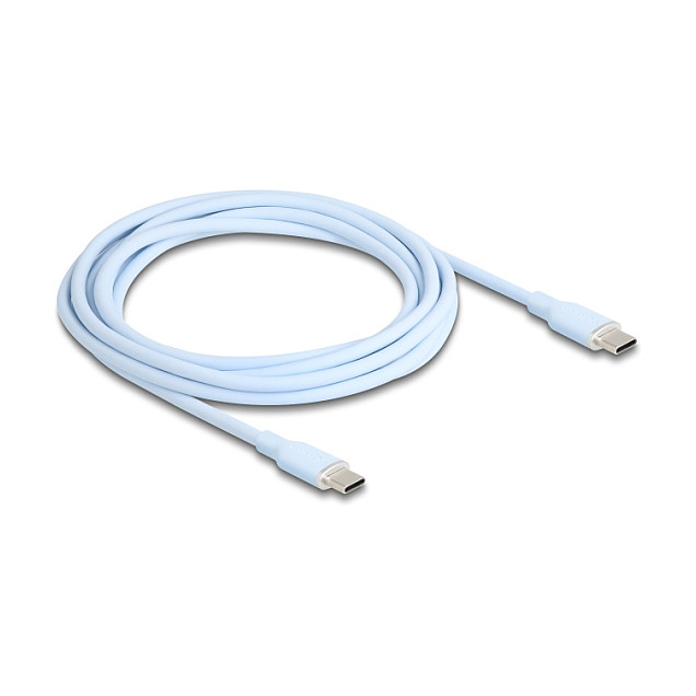 USB-C kabel DELOCK USB-C na USB-C (PD 60W, 2.5m, plavi)-0