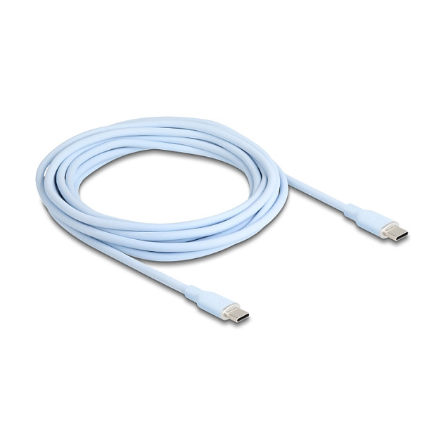 Kabel DELOCK USB-C na USB-C (USB 2.0, PD 3.0, 60W, 4m, plavi)