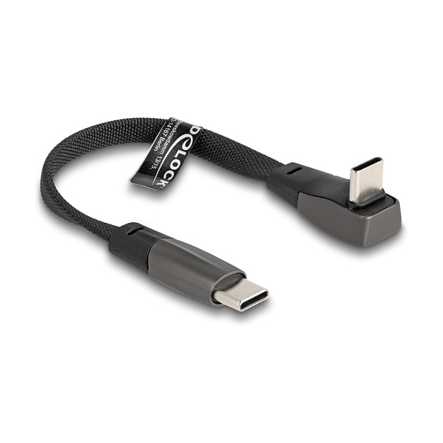 USB-C kabel DELOCK 80750 (USB-C na USB-C, PD 60W, kutni, 14cm)-1