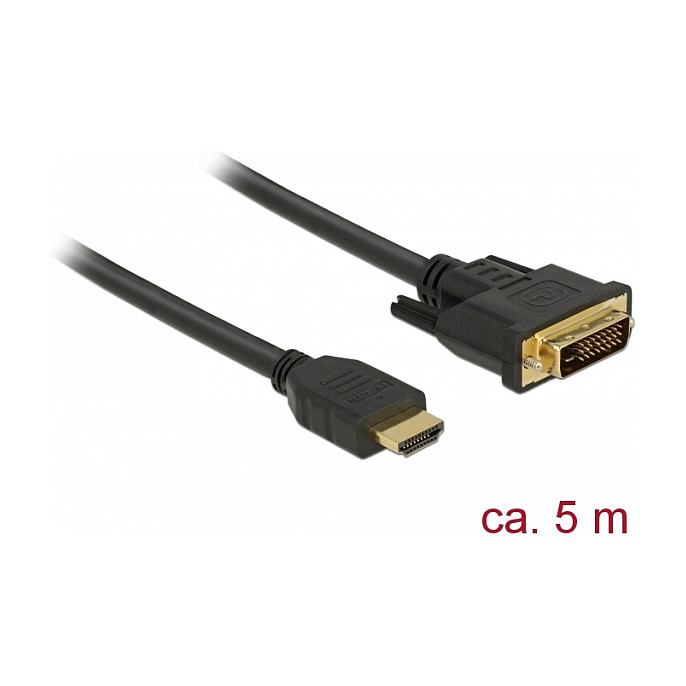 HDMI na DVI kabel DELOCK 85656 (5m, dvosmjerni)