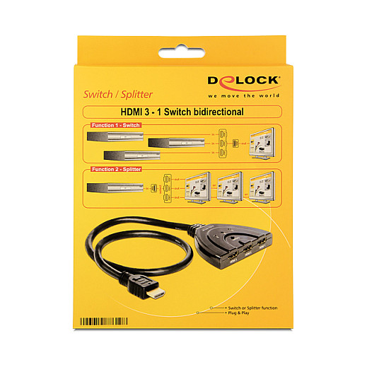 HDMI preklopnik DELOCK 87619 (3-portni, dvosmjerni, 4K 30Hz)-1