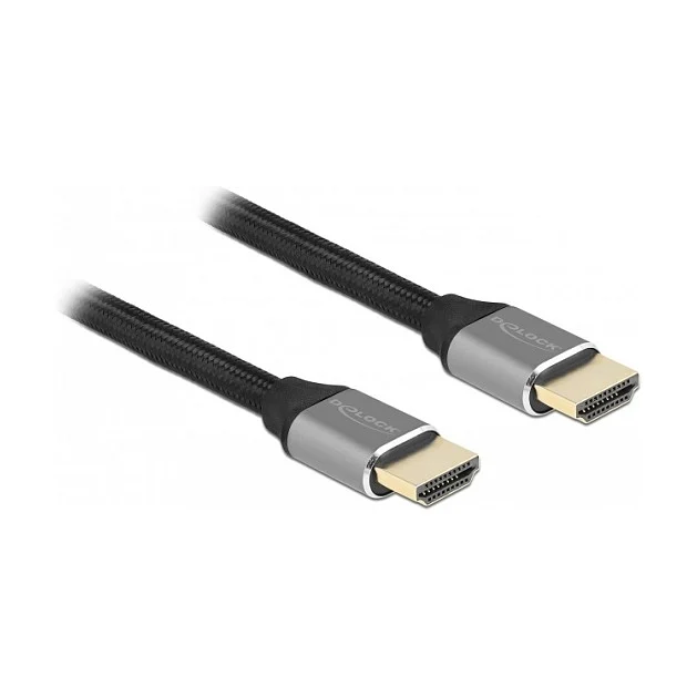 HDMI kabel DELOCK 83995 (Ultra High Speed, 8K 60Hz, 48Gbps, 1m, sivi)
