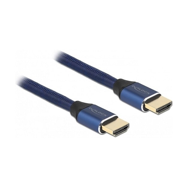 HDMI kabel DELOCK Ultra High Speed (8K 60Hz, 48 Gbps, certificiran, 2m, plavi)
