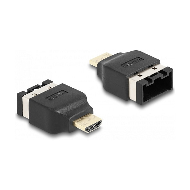 HDMI adapter DELOCK Automotive HDMI-E (Ž) na HDMI-A (M) (4K 60 Hz)