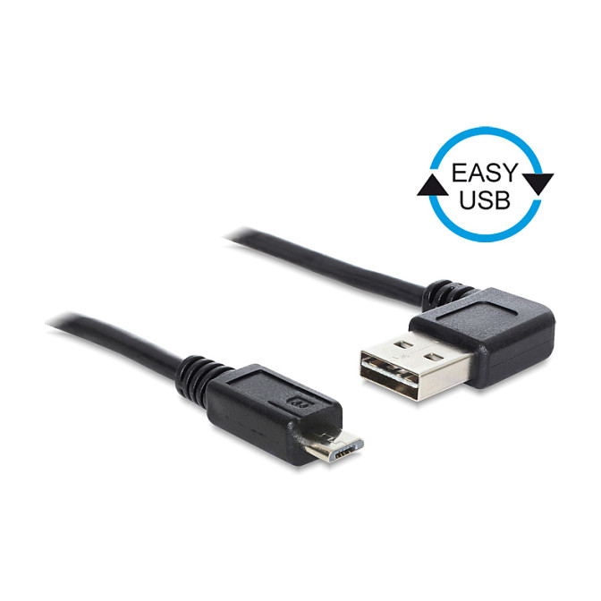 Kabel DELOCK EASY-USB 2.0 A na Micro-B (kutni, 0.5m)-0