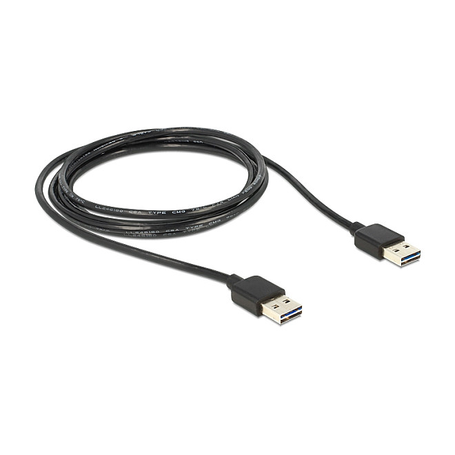USB kabel DELOCK 85556 (EASY-USB 2.0, A-A M/M, 2m, crni)-1