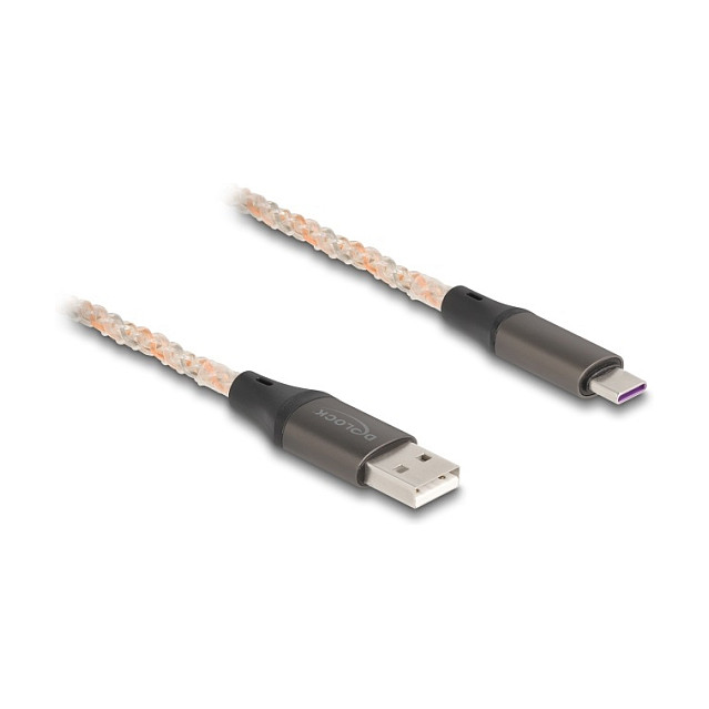 USB kabel DELOCK 88164 (USB-A na USB-C, RGB, 1m)-0