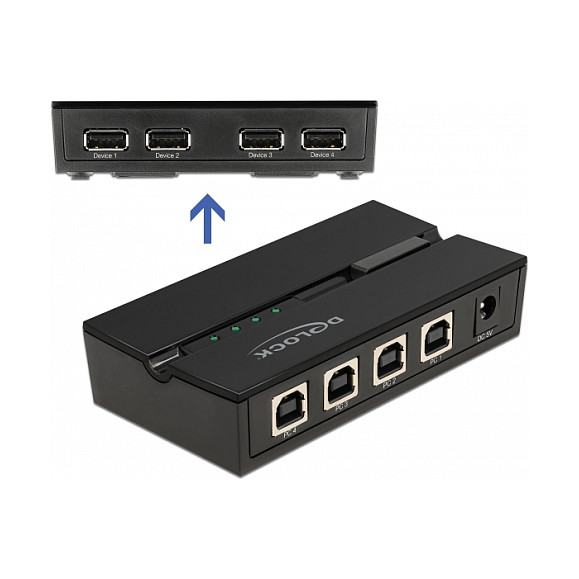USB Switch DELOCK 11494 (4 PC na 4 uređaja, USB 2.0)-1