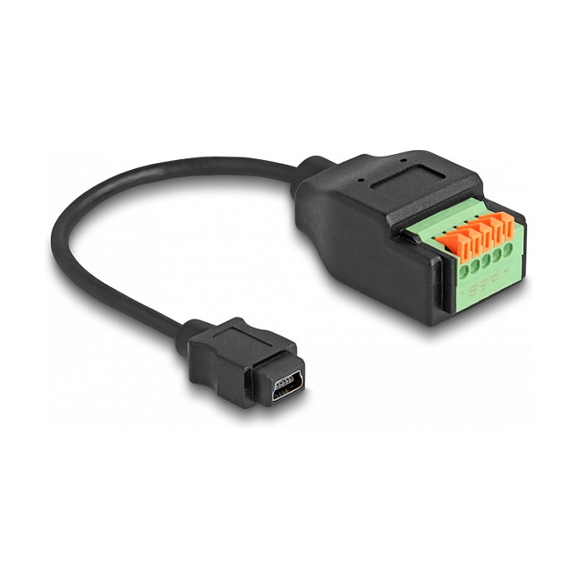 USB adapter kabel DELOCK 66252 (USB 2.0 Mini-B ženski na 5-pinski terminalni blok, 15 cm)-1