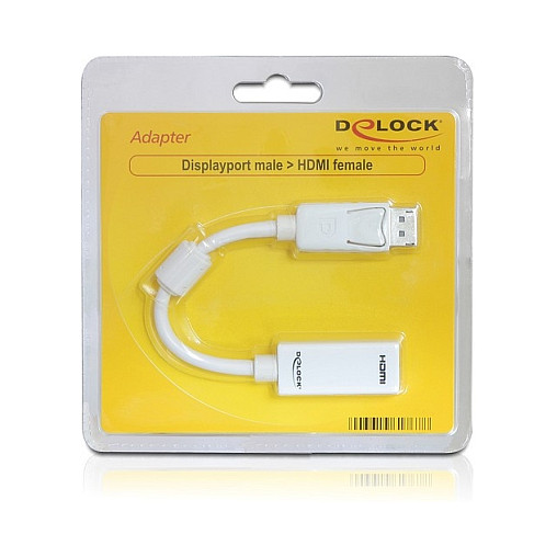 Adapter DELOCK 61767 (DisplayPort (M) na HDMI (Ž), bijeli)-1