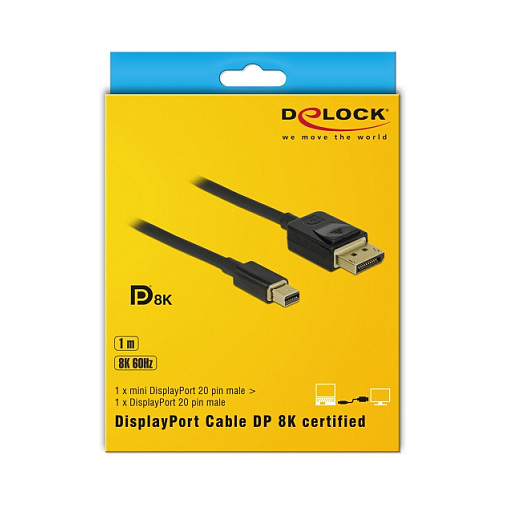 Kabel DELOCK 84927 (Mini DisplayPort na DisplayPort, 8K 60Hz, 1m)-2