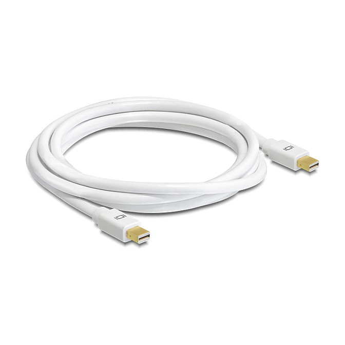 Kabel DELOCK 83471 (Mini DisplayPort 1.2 M/M, 4K/60Hz, 0.5m, bijeli)-1