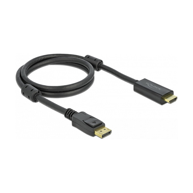 Adapter kabel DELOCK DisplayPort 1.2 na HDMI (Aktivni, 4K 60Hz, 1m)-0