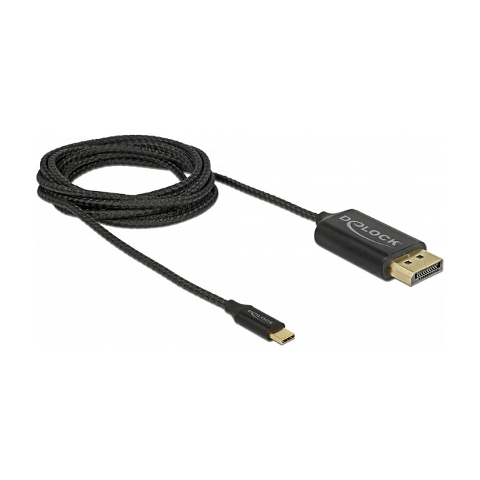 USB-C NA DISPLAYPORT KABEL DELOCK 83710 (4K 60Hz, 2m, koaksijalni)-0