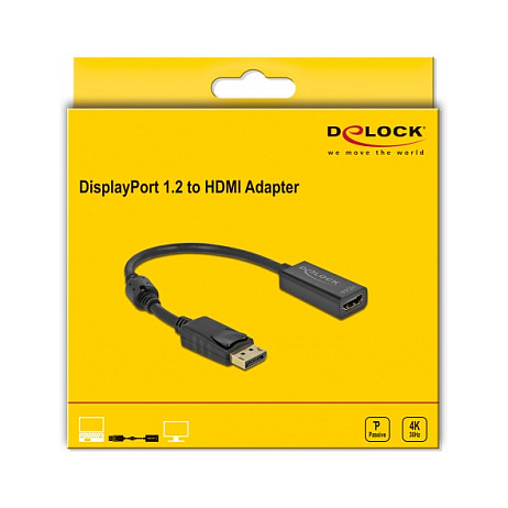 Adapter DELOCK 63559 (DisplayPort 1.2 M na HDMI Ž, 4K, pasivni)-1