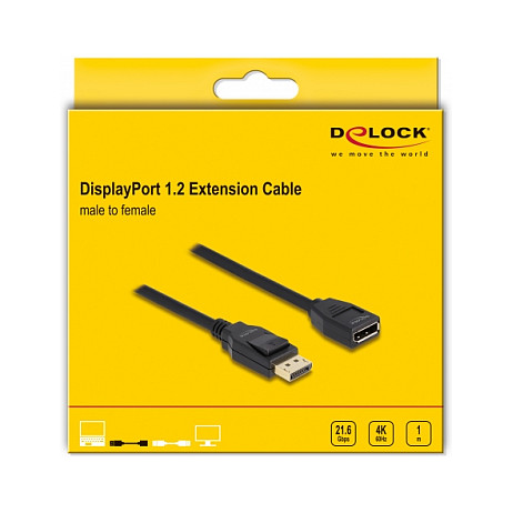 DisplayPort produžni kabel DELOCK (DisplayPort 1.2, 4K 60Hz, 1m)-1