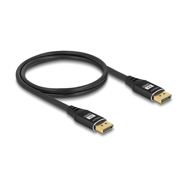 DisplayPort kabel DELOCK (8K 60Hz, 2m, metalno kućište, crni)-1