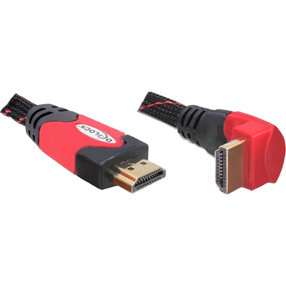 HDMI kabel DELOCK (High Speed with Ethernet, kutni, 4K, 5m)