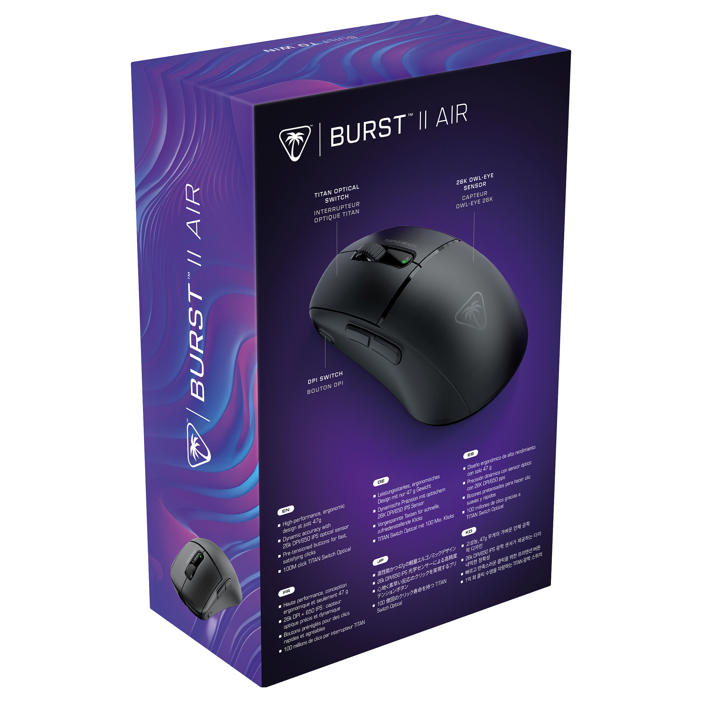 Bežični gaming miš TURTLE BEACH Burst II Air (Ultralight, 47g, crni)-10