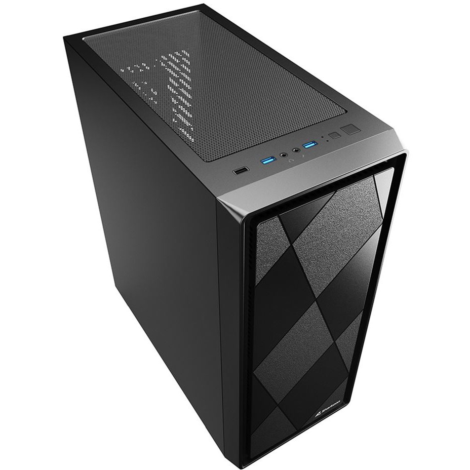 PC kućište SHARKOON VS8 Black (ATX, Midi Tower, kaljeno staklo, 1x 120mm RGB ventilator)-2