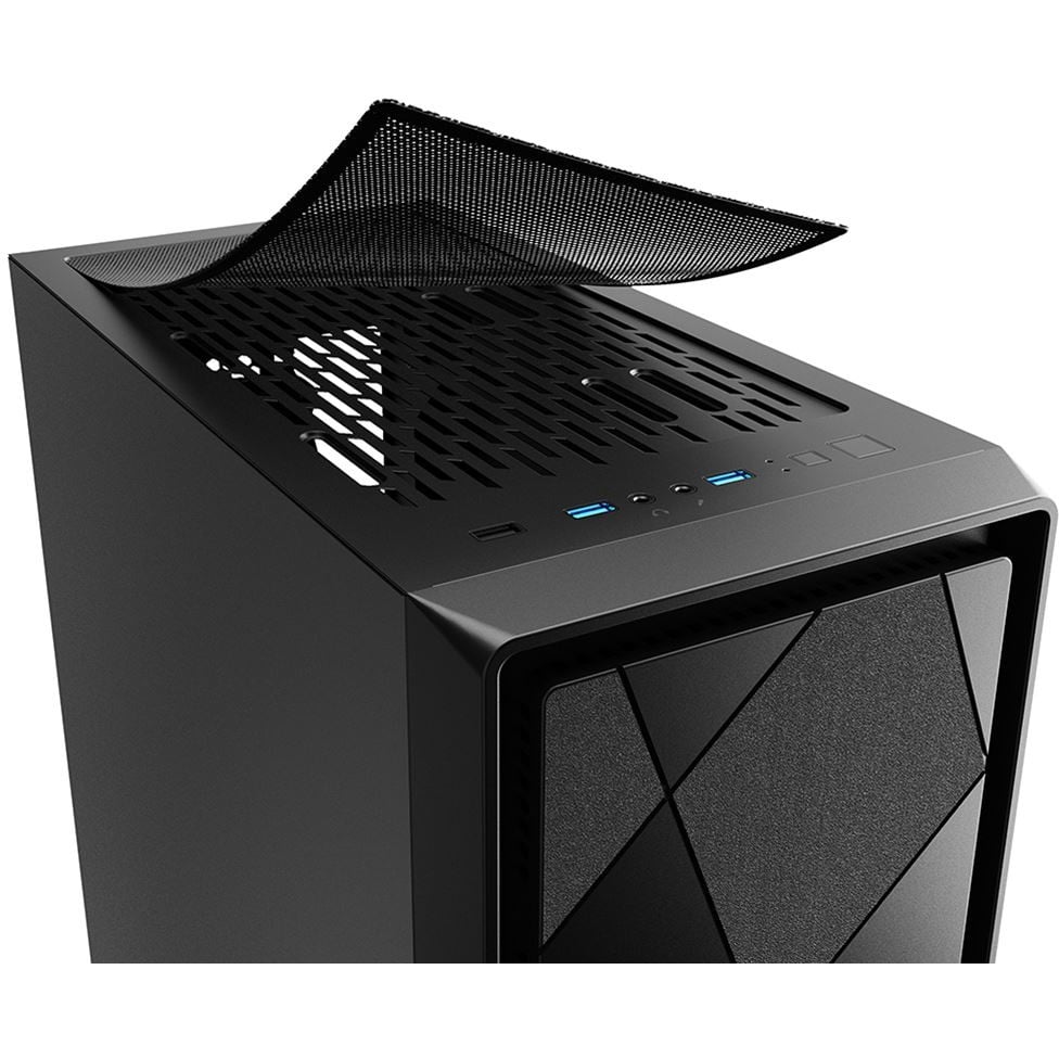 PC kućište SHARKOON VS8 Black (ATX, Midi Tower, kaljeno staklo, 1x 120mm RGB ventilator)-7