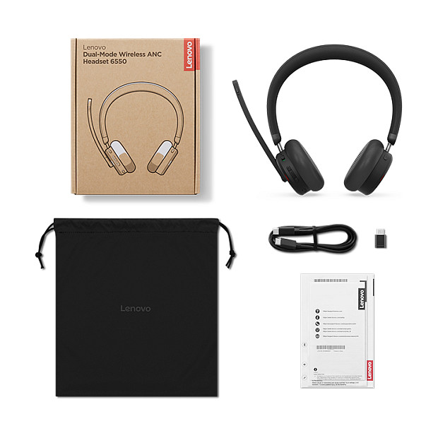 Bežične slušalice LENOVO Dual-Mode Wireless ANC Headset 6550 (USB-C, Teams Certified)-3