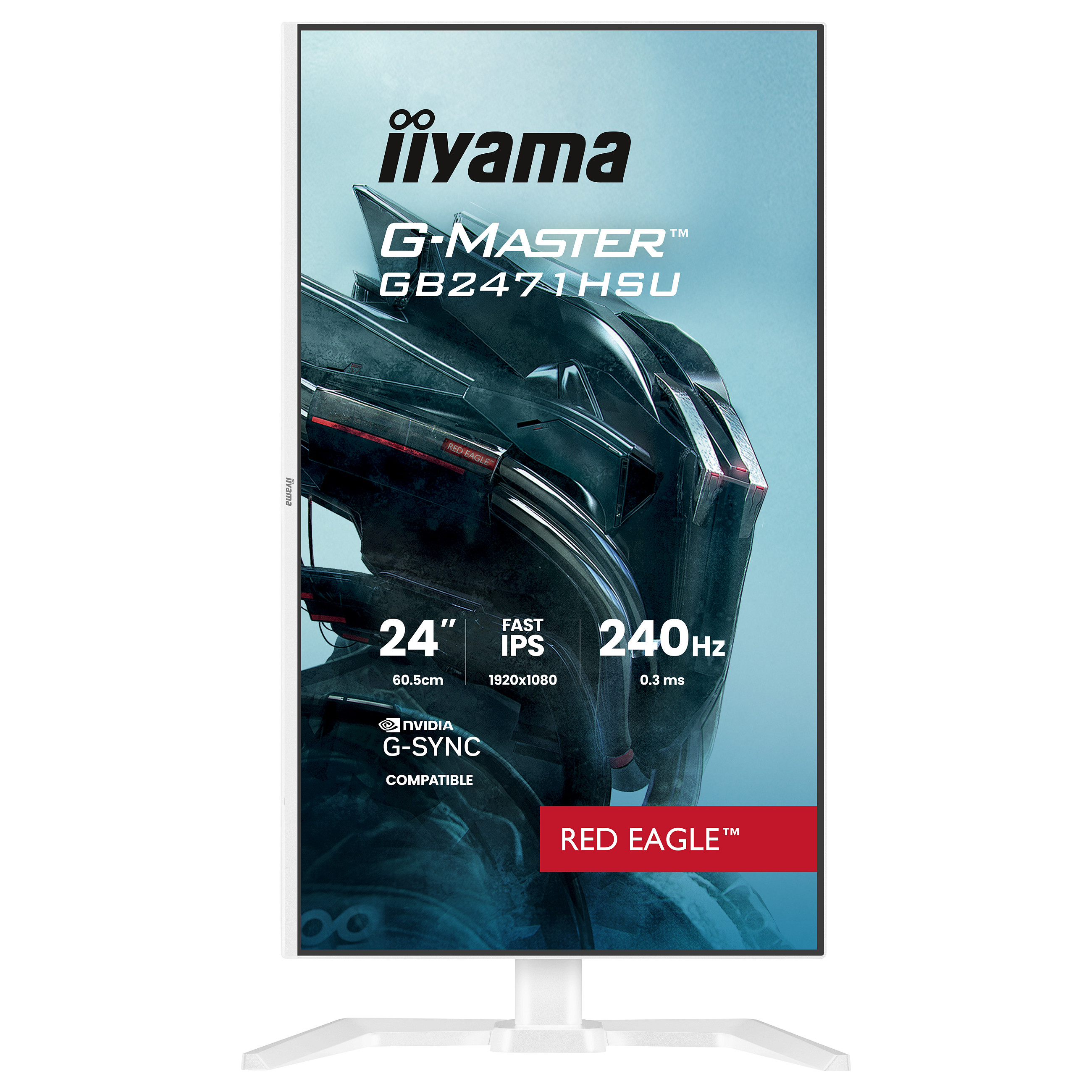 Gaming monitor IIYAMA G-MASTER GB2471HSU-W1 Red Eagle (24", Full HD, 165Hz, 0.8ms, Fast IPS, FreeSync Premium, Bijeli)-10