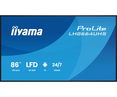 Profesionalni zaslon IIYAMA ProLite LH8664UHS-B3AG (86", 4K UHD, IPS, Android OS, 500cd/m²)-22