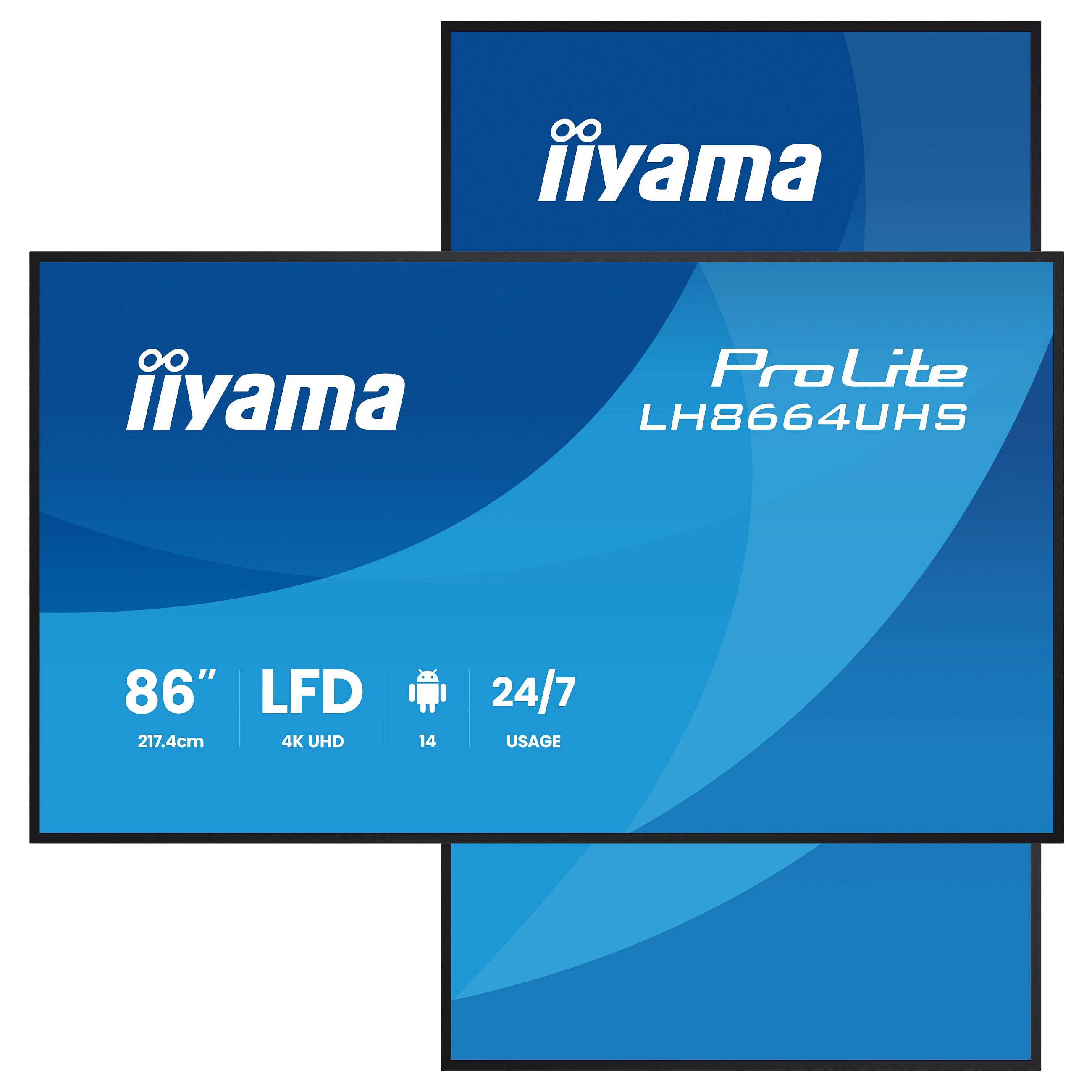 Profesionalni zaslon IIYAMA ProLite LH8664UHS-B3AG (86", 4K UHD, IPS, Android OS, 500cd/m²)-0