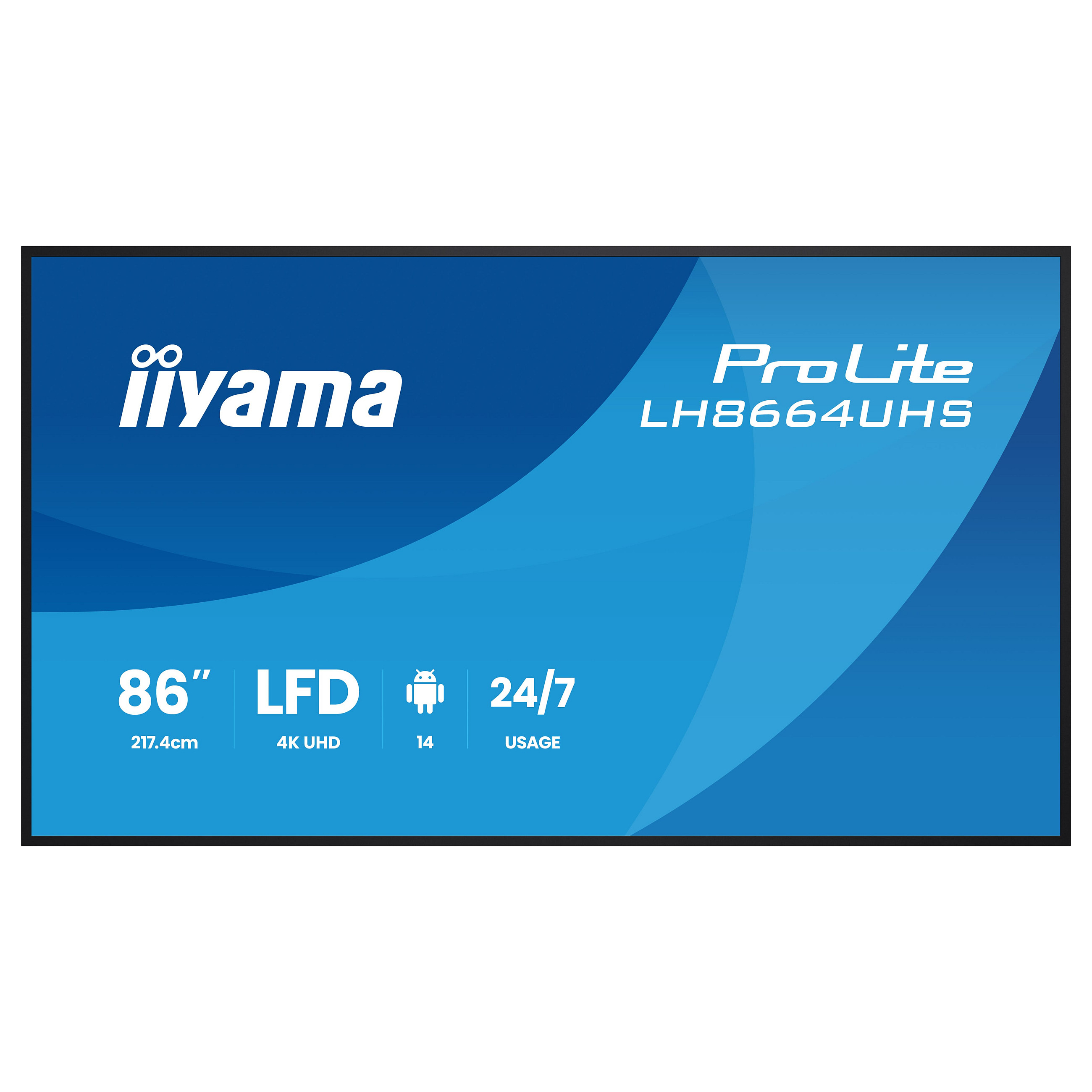 Profesionalni zaslon IIYAMA ProLite LH8664UHS-B3AG (86", 4K UHD, IPS, Android OS, 500cd/m²)-1