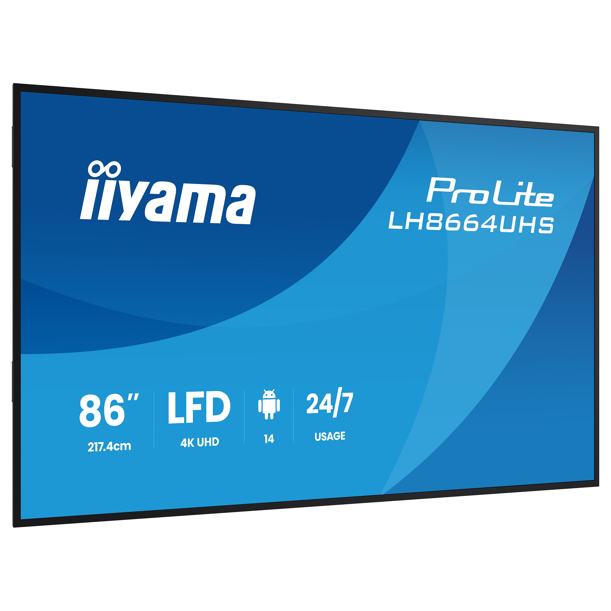 Profesionalni zaslon IIYAMA ProLite LH8664UHS-B3AG (86", 4K UHD, IPS, Android OS, 500cd/m²)-14